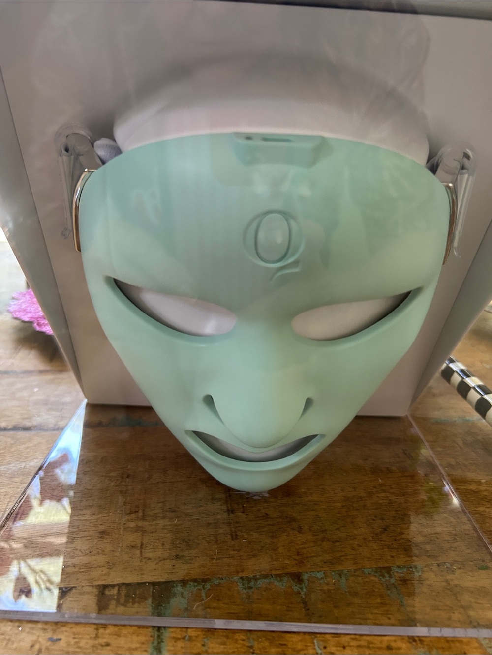 LED Facial Mask - Mint Light Therapy Mask by Q Half Price Bought for daughter